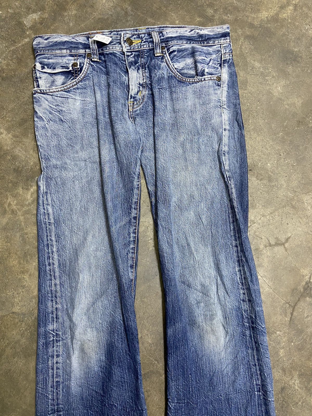 If Six Was Nine Vintage Edwin Jeans Distressed flare jeans faded denim Size US 34 / EU 50 - 3 Thumbnail