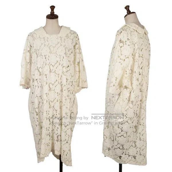 Comme Des Garcons White vintage lace patterned dress