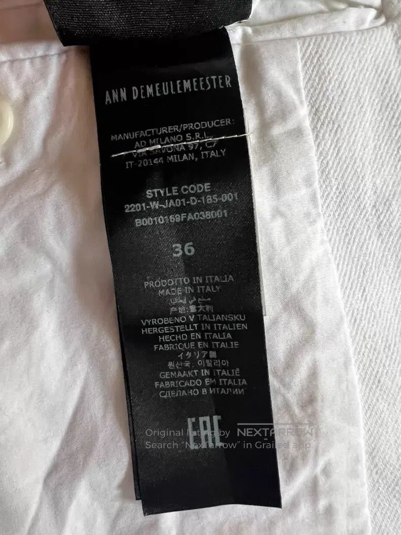Ann Demeulemeester Ann Demeulemeester 22SS white jacket Size XS / US 0-2 / IT 36-38 - 5 Thumbnail