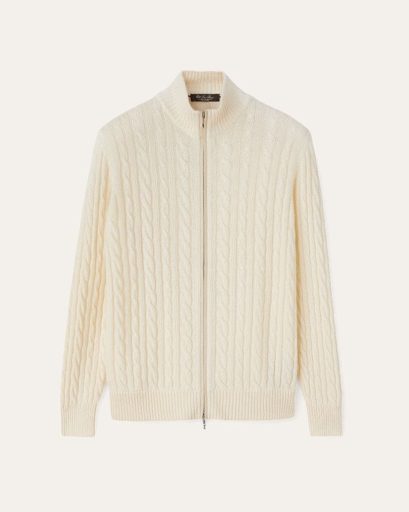 Loro Piana o1srvl11e1224 Baby Cashmere Bomber Jacket in Cream Size US M / EU 48-50 / 2 - 1 Preview