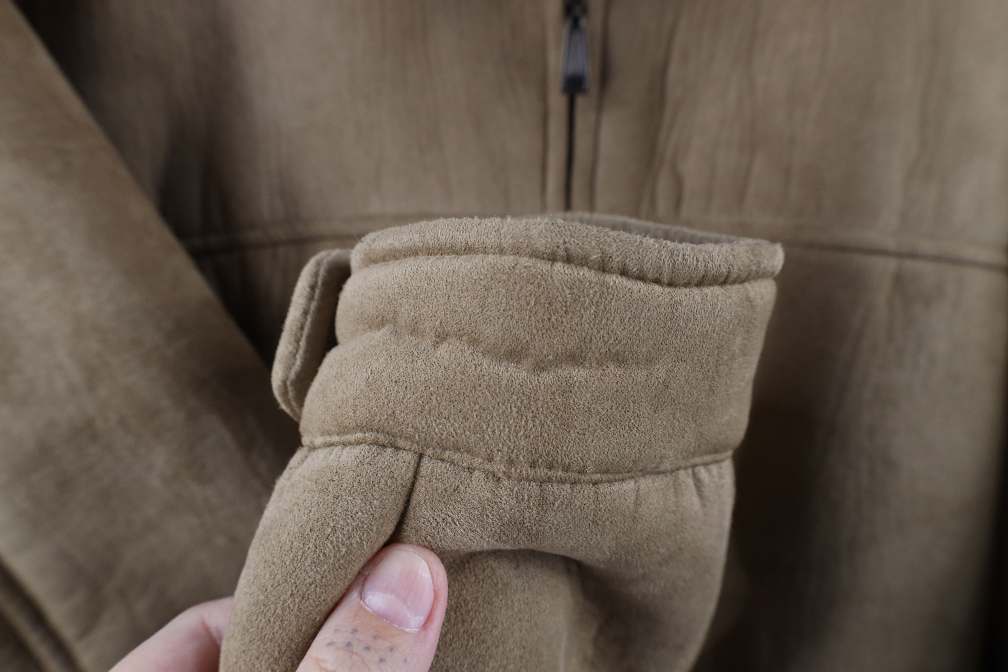 Vintage Vintage 90s Streetwear Pile Fleece B3 Bomber Jacket Beige Size US XL / EU 56 / 4 - 5 Thumbnail