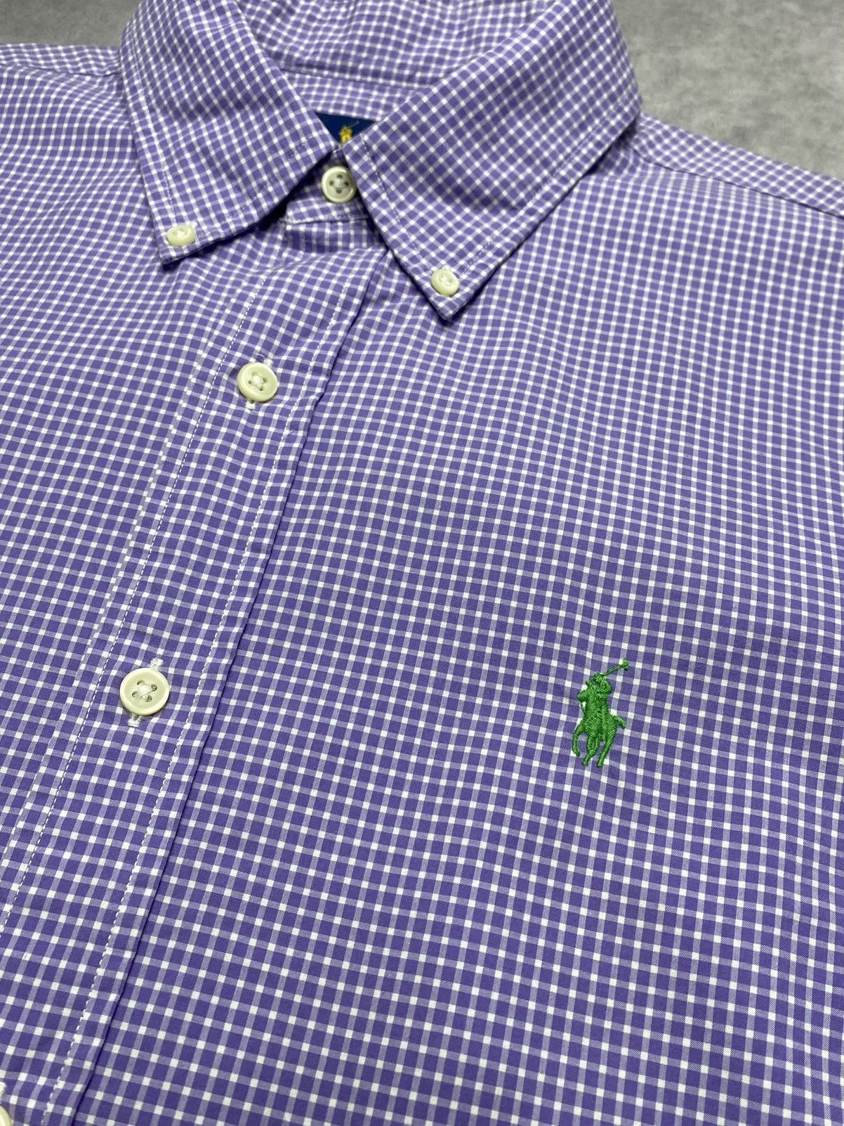 Polo Ralph Lauren Vintage Polo Ralph Lauren Gingham Oxford Shirt Size US M / EU 48-50 / 2 - 2 Thumbnail