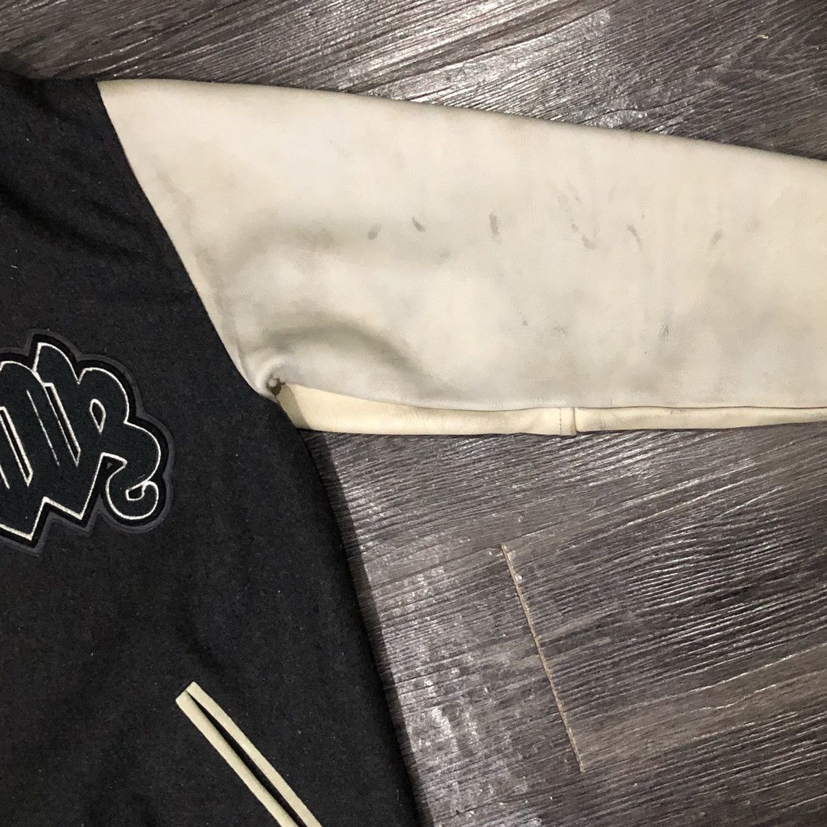 Japanese Brand Brth Breath x Number Nine emrodery cross logo varsity jacket Size US XL / EU 56 / 4 - 7 Thumbnail