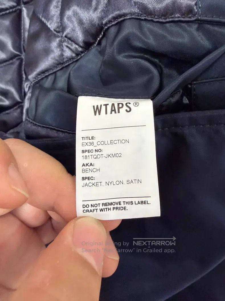 Wtaps Wtaps Embroidered Quilted Baseball Jacket - Navy Blue Size US M / EU 48-50 / 2 - 5 Thumbnail