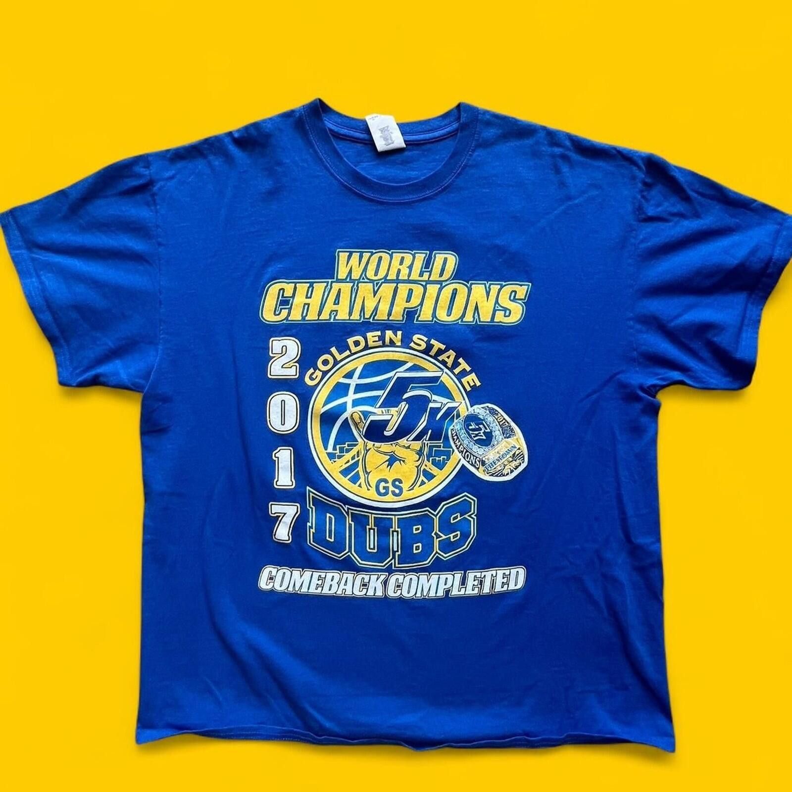 Gildan Golden State Warriors 2017 NBA Champion Double Sided T-Shirt Size US XL / EU 56 / 4 - 1 Thumbnail