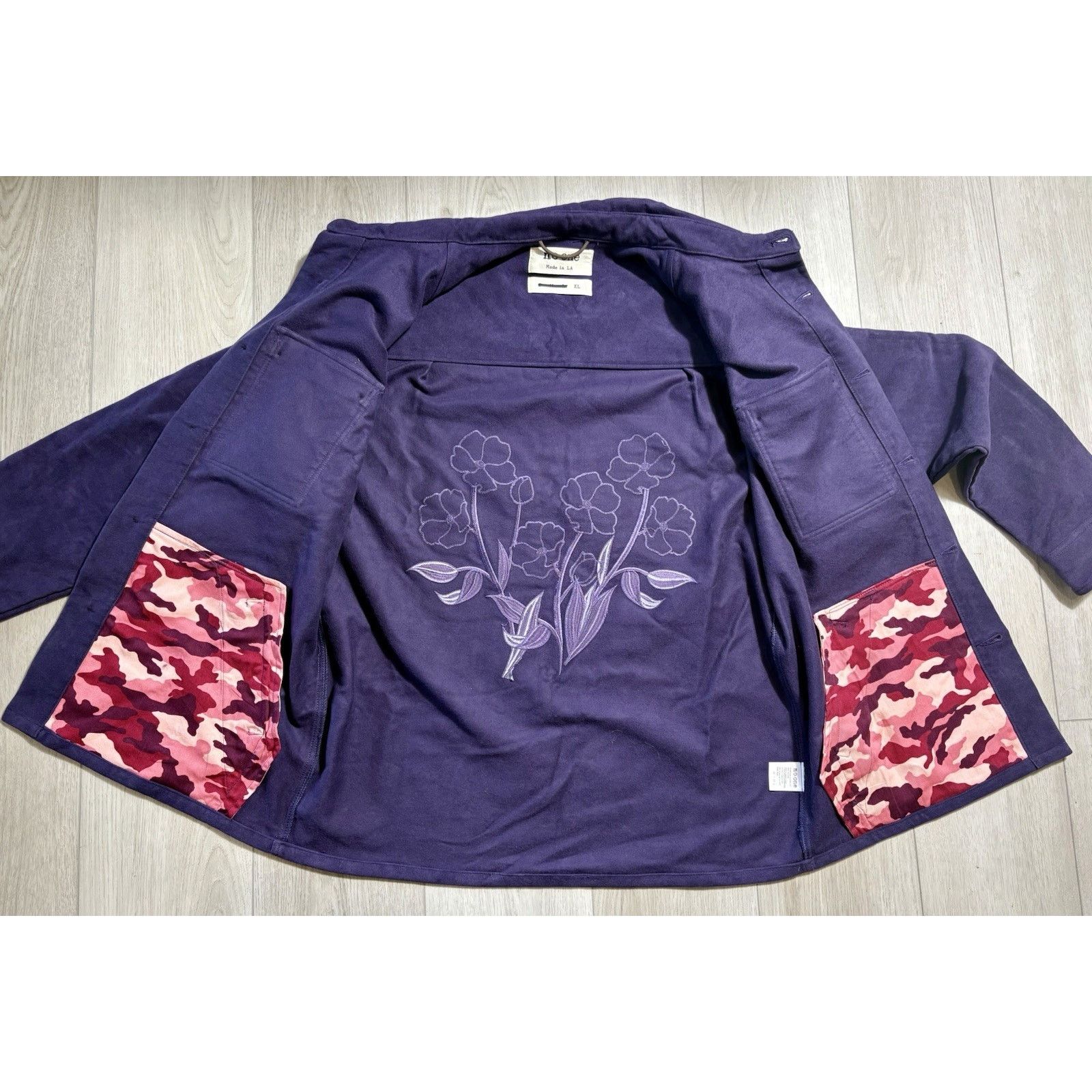 Other No One LA Purple “Respite” Floral Shirt Jacket Men’s XL RARE Size US XL / EU 56 / 4 - 4 Thumbnail