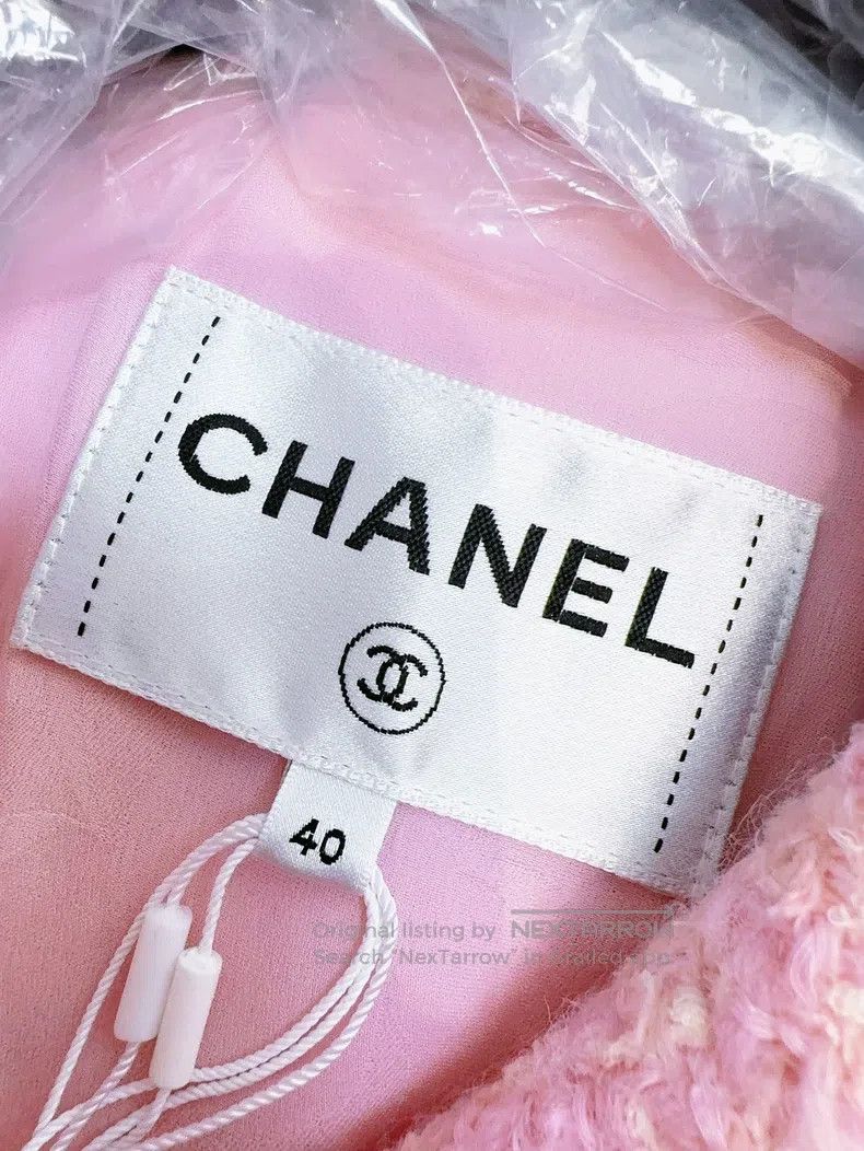 Chanel Chanel 23k autumn and winter pink tweed diamond-encrusted Size S / US 4 / IT 40 - 8 Thumbnail