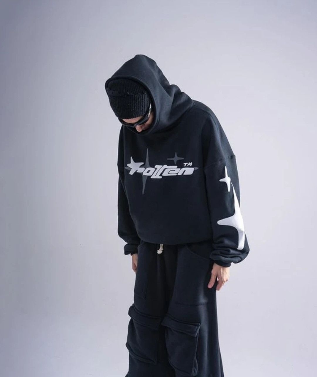 Designer × Vintage Puff Rubber Print Work Style American Street Hoodie Size US XL / EU 56 / 4 - 2 Thumbnail