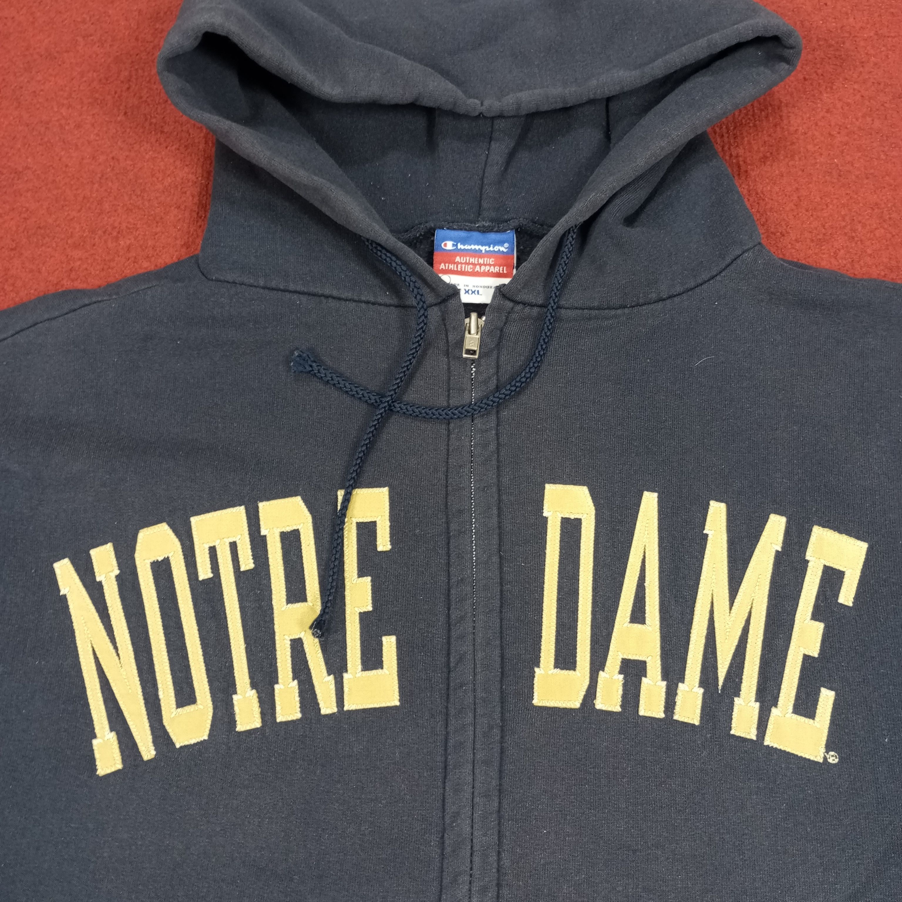 Champion × NFL × Vintage Notre Dame Football Team Style X Champion Zipper Hoodies Size US XXL / EU 58 / 5 - 2 Thumbnail