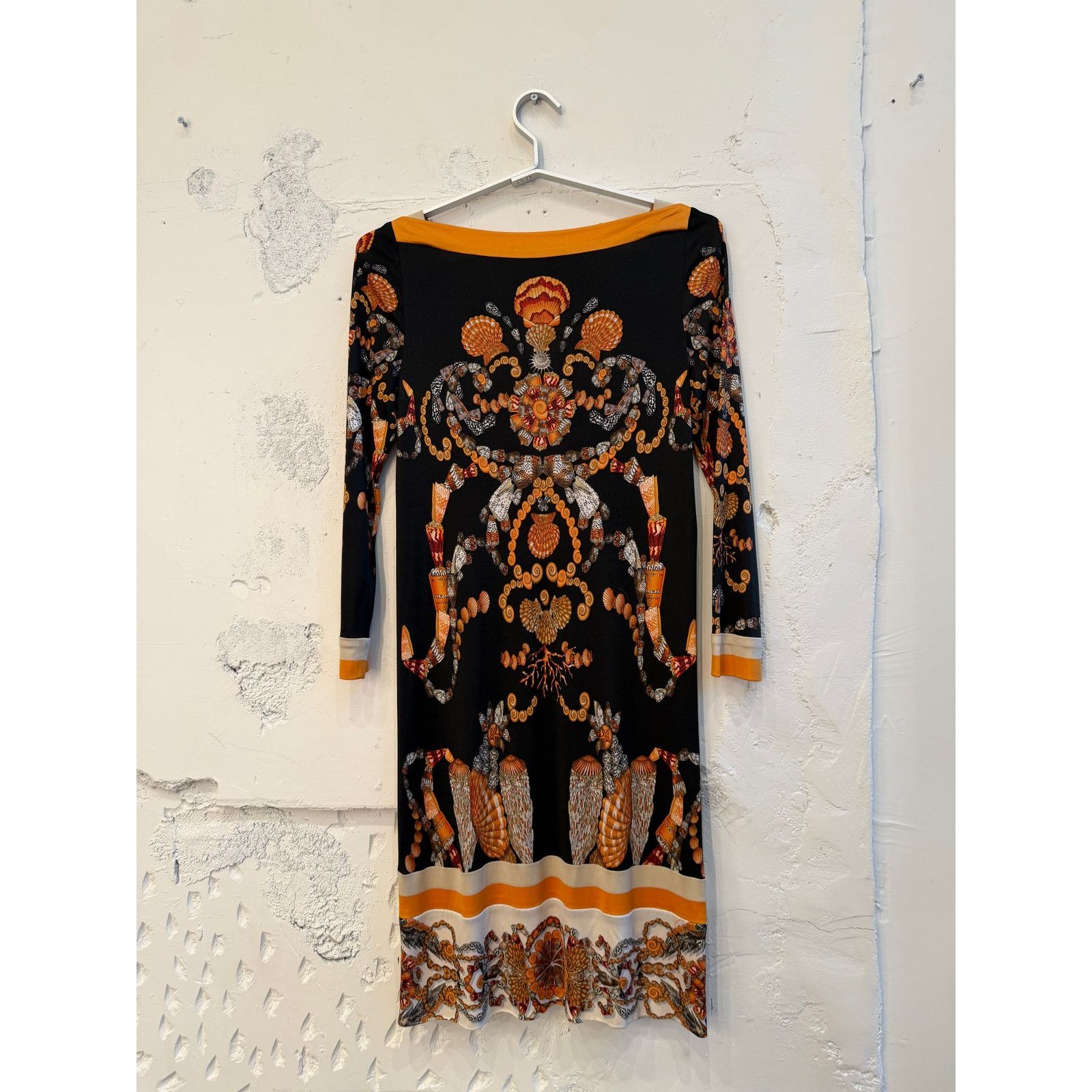 Gucci Gucci Black and Orange Seashell Print Dress Size S / US 4 / IT 40 - 2 Thumbnail