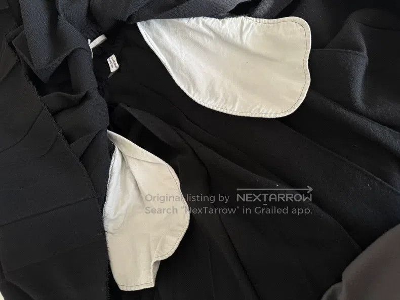 Comme des Garcons Comme Des Garcons size M Black Heavy Winter Wool Pleated S Size 23" - 4 Thumbnail