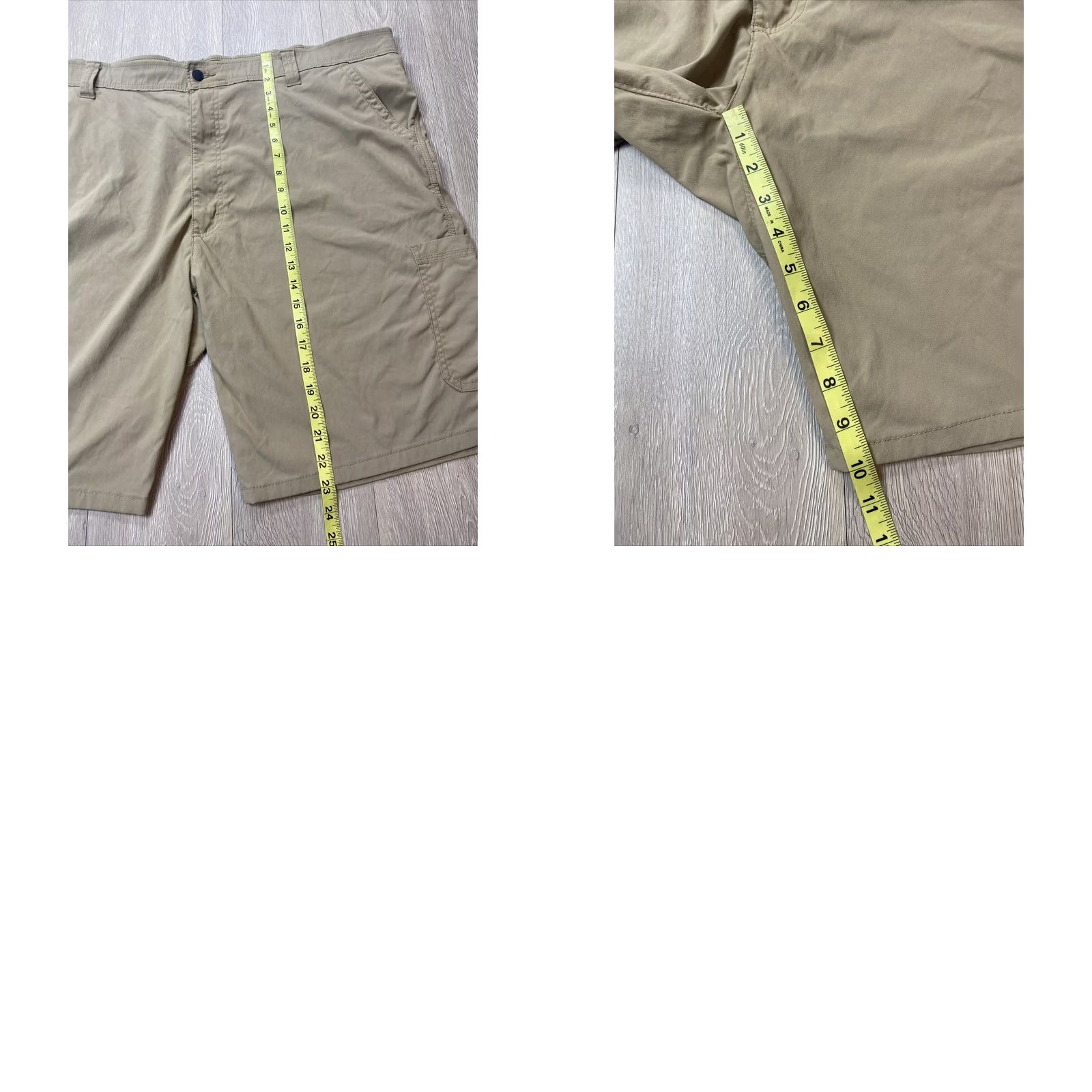 Wrangler Wrangler Shorts Mens 48 Beige Cargo Lightweight Nylon Comfort Utility Travel Cargo Pocket Shorts Beige Mens 48 Outdoor Summer Casual Size US 32 / EU 48 - 8 Thumbnail