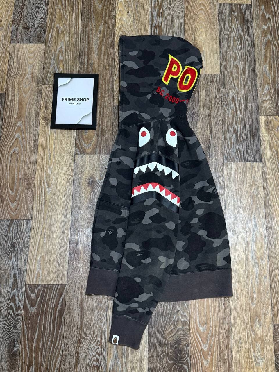 Bape Bape Black/Grey Color Camo Shark Zip Hoodie Size US S / EU 44-46 / 1 - 3 Thumbnail