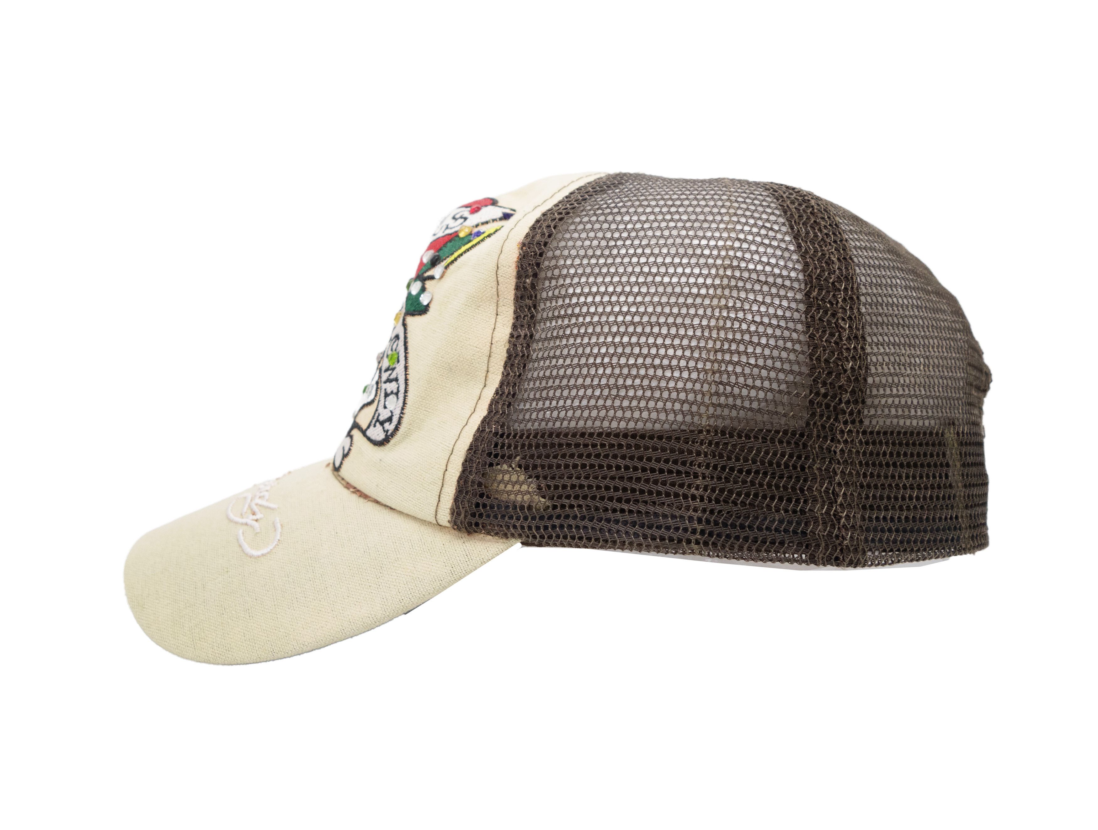 Ed Hardy Y2K Love Kills Slowly Skull Rhinestone Trucker Hat Size ONE SIZE - 3 Thumbnail