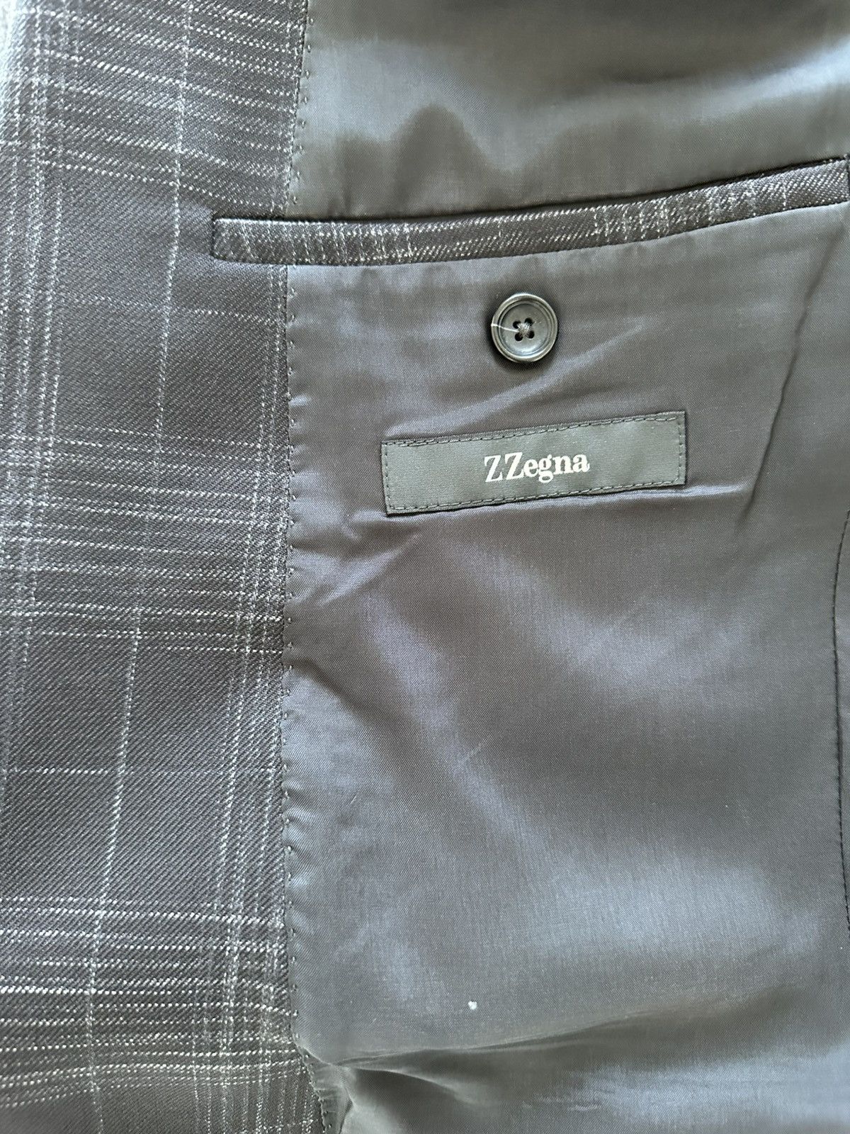 Z Zegna $1k Check Wool Blazer Size 40L - 3 Thumbnail