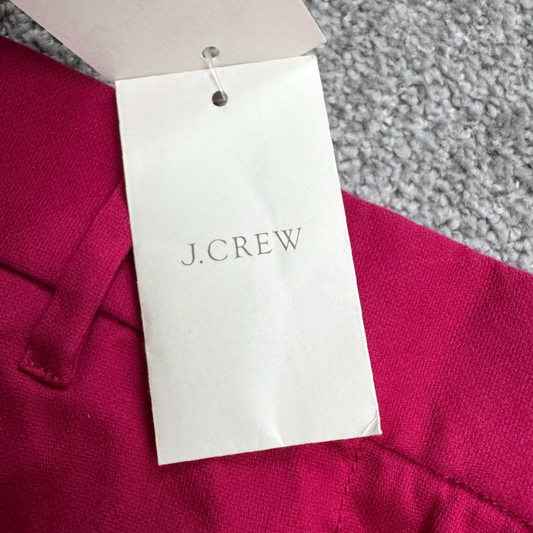 J.Crew VINTAGE? No — J.CREW Pink Cropped Tapered Leg Pants Womens 0P Petite Twill Cotton Cropped Pants, 23 in Inseam, 7? Wait. Size 25" / US 0 / IT 36 - 7 Thumbnail