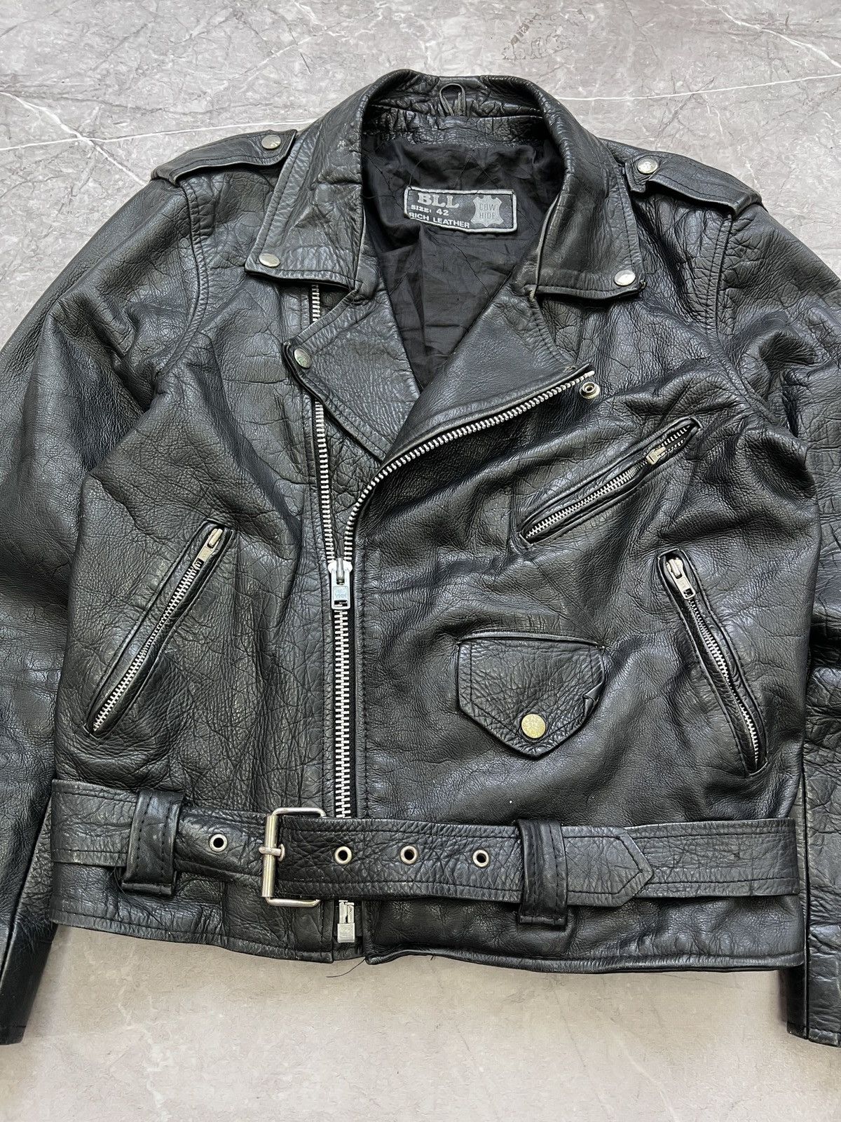 Harley Davidson Leather biker opium 90s leather jacket man western Size US M / EU 48-50 / 2 - 4 Thumbnail