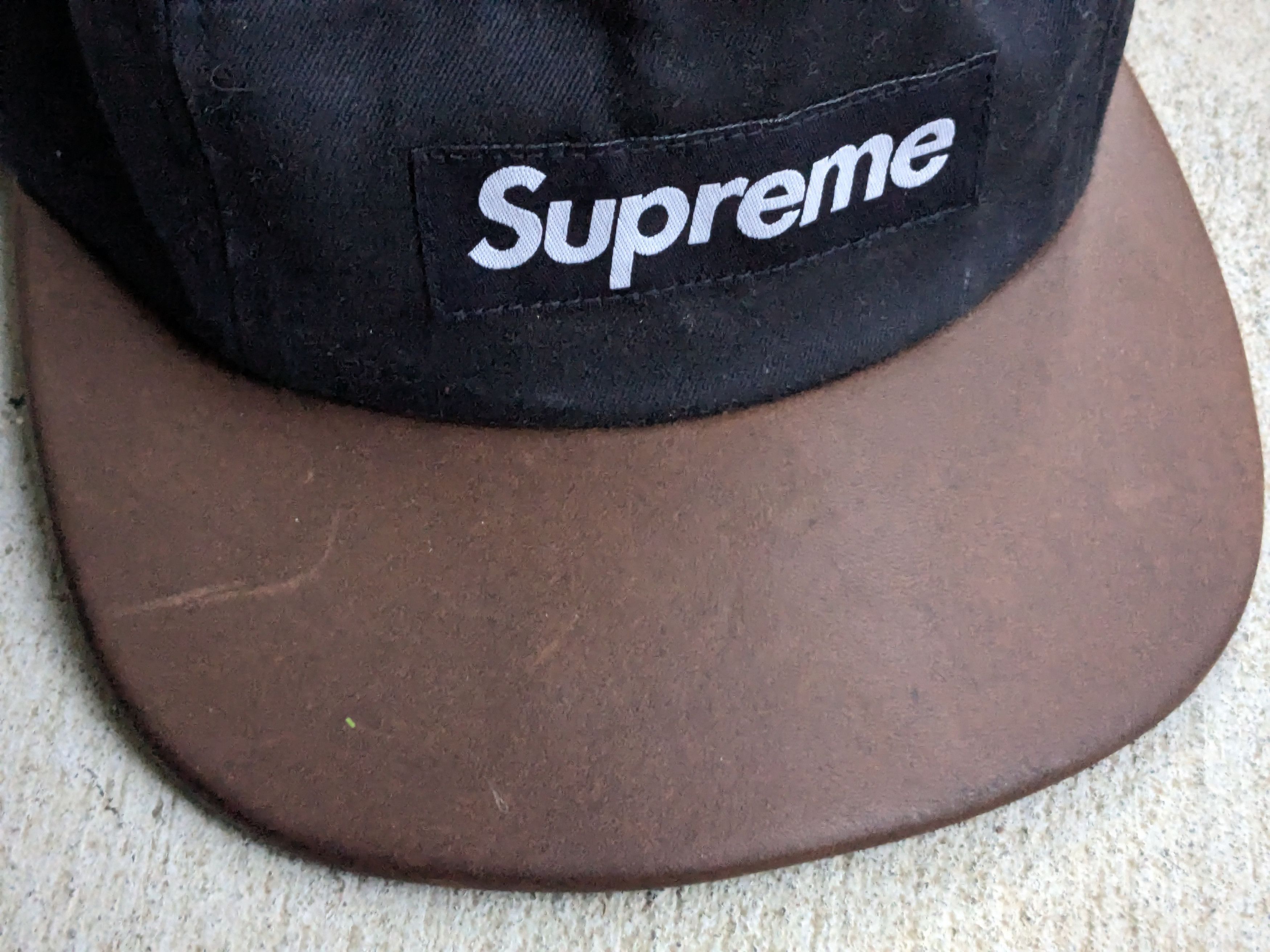 Supreme Supreme Expedition Leather Camp Cap Black Hat 5 Panel BOGO Size ONE SIZE - 5 Thumbnail