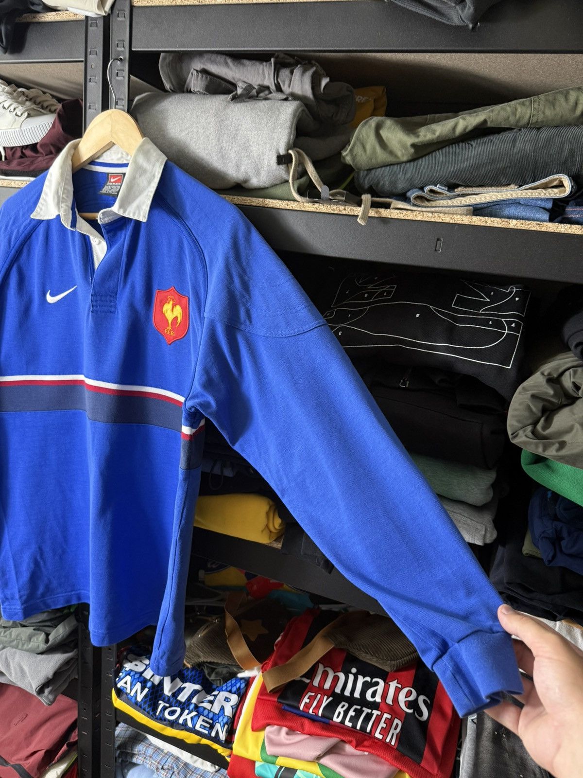 Nike Vintage 90s Nike France Rugby Union Rugby Jersey Long Sleeve Size US M / EU 48-50 / 2 - 5 Thumbnail