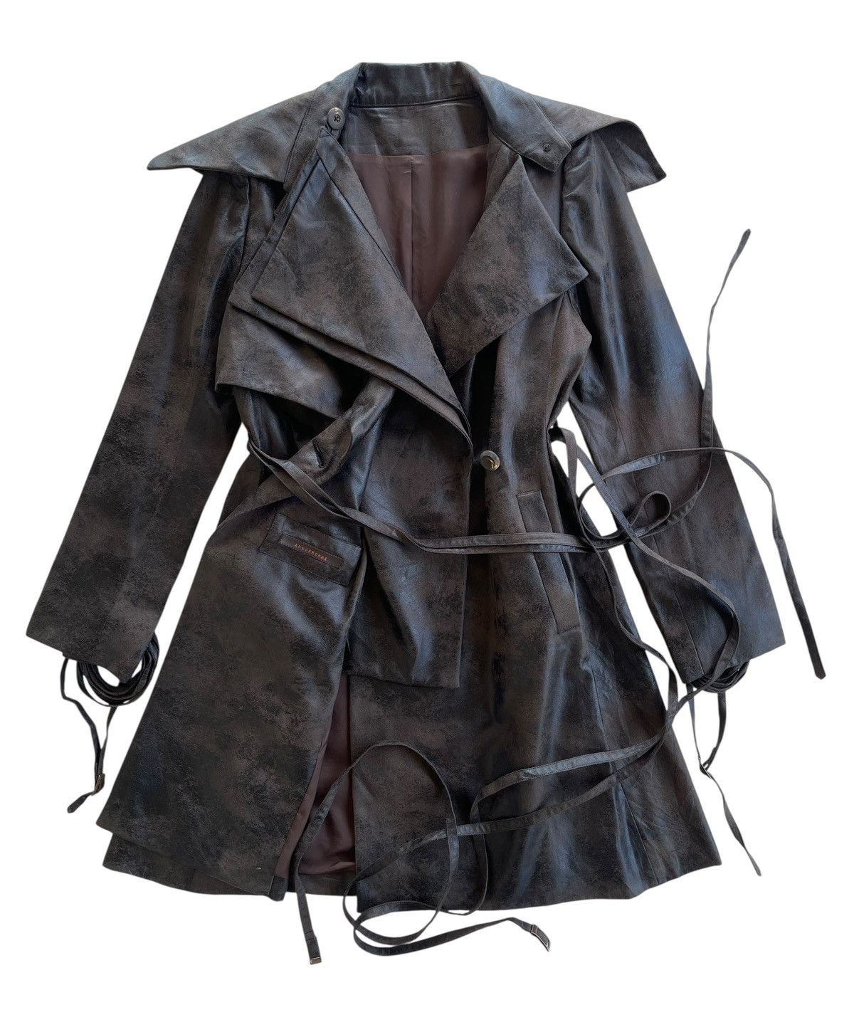 Japanese Brand Luxury Anndrhomme Moleskine Trench Coat Size S / US 4 / IT 40 - 1 Thumbnail