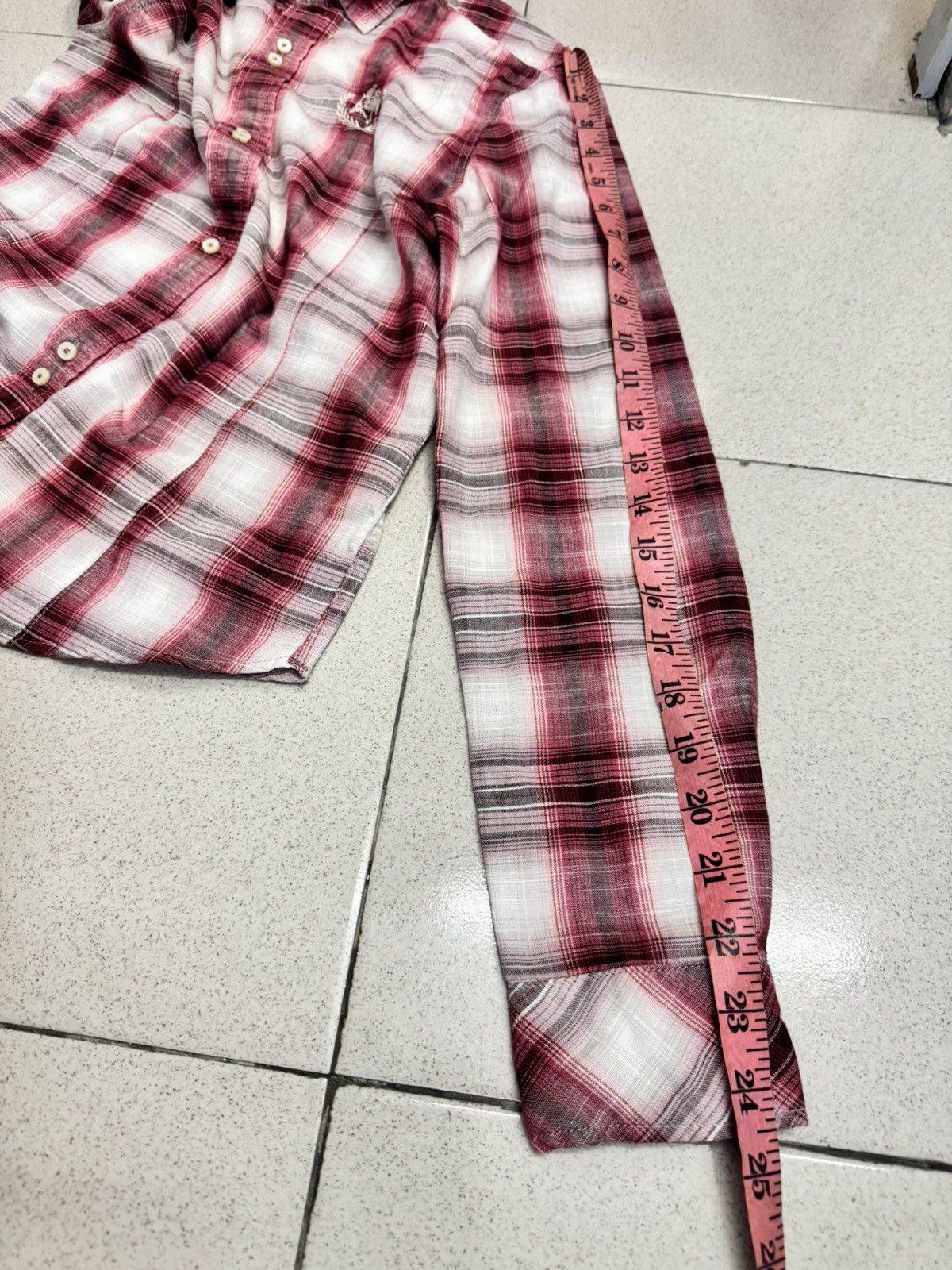 Hysteric Glamour HYSTERIC GLAMOUR SHADOW PLAID BUTTON UP SHIRT Size M / US 6-8 / IT 42-44 - 7 Thumbnail