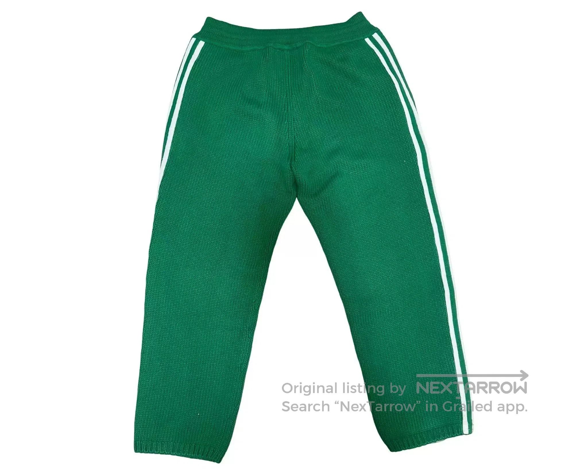 Adidas Adidas x Gucci Green Wool Knit Striped Pants. Size US 41 - 2 Thumbnail