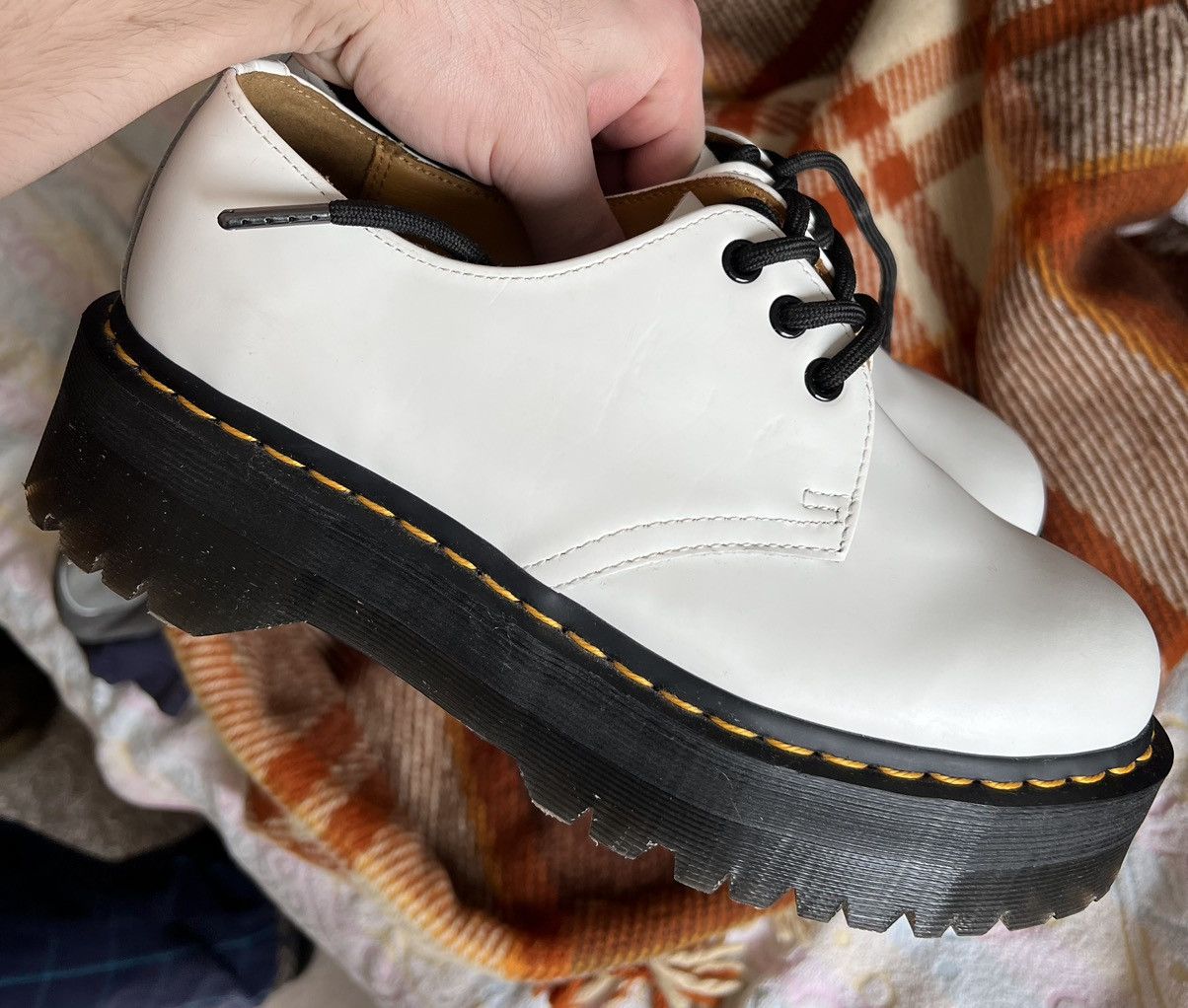 Dr. Martens Dr Martens 1461 White Quad Leather Platform Oxford / Boots Size US 8 / EU 41 - 13 Thumbnail