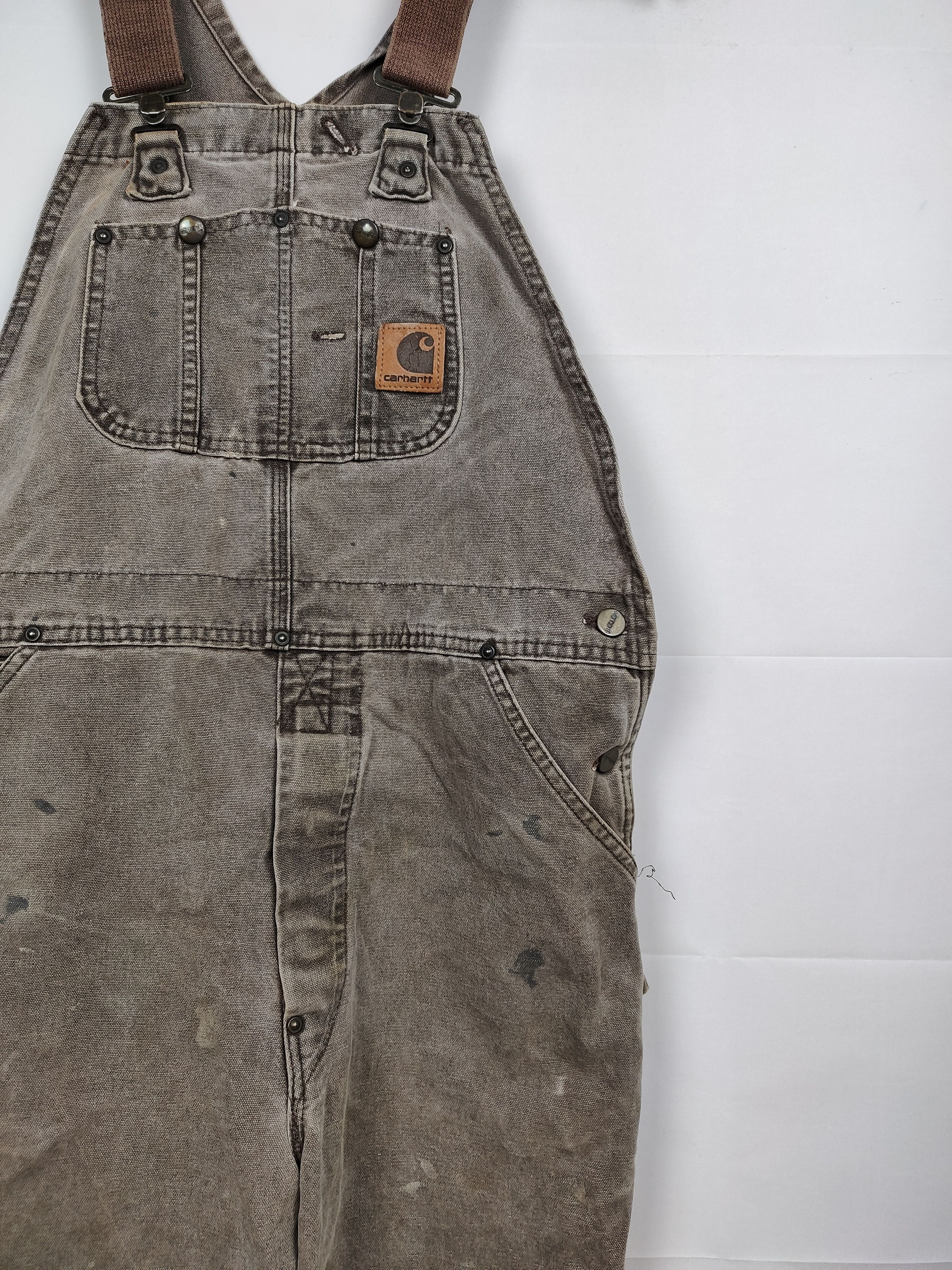 Carhartt × Vintage Vintage 90s Carhartt Duck Canvas Workwear Overall Size US 34 / EU 50 - 3 Thumbnail