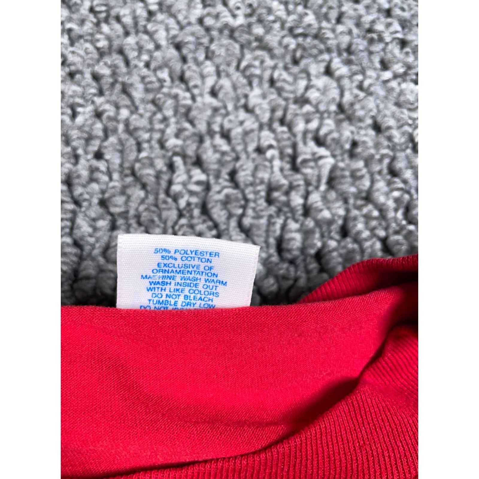 Vintage VINTAGE Velva Sheen Mickey Mouse T-Shirt Adult Large (XL Tag) Red 50-50 Blend Graphic Print Short Sleeve Crew Neck Men Mens 90s Cartoon Retro Disney Size US L / EU 52-54 / 3 - 4 Thumbnail