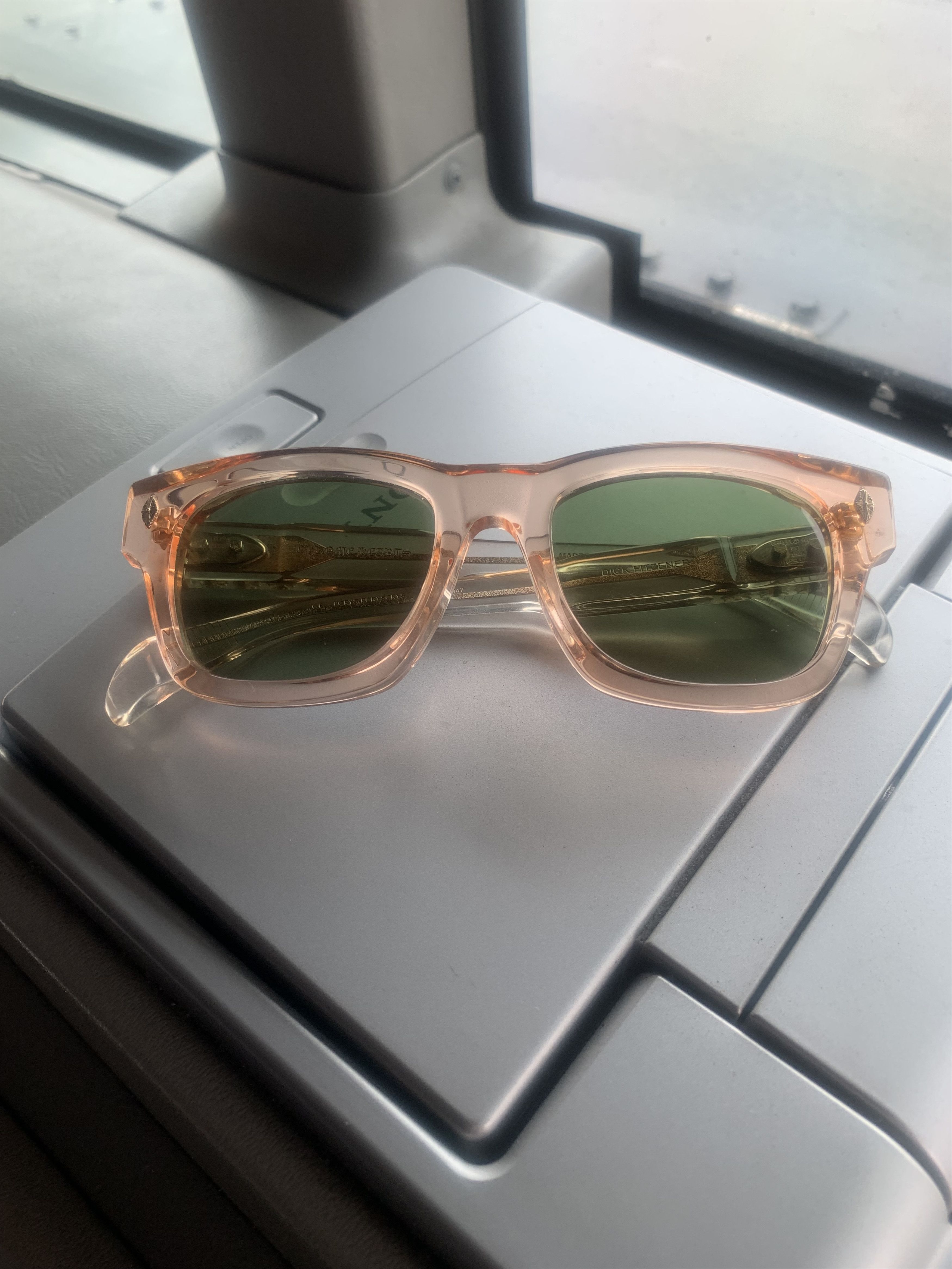 image of Chrome Hearts Dick Einzer Glasses in Rose, Men's