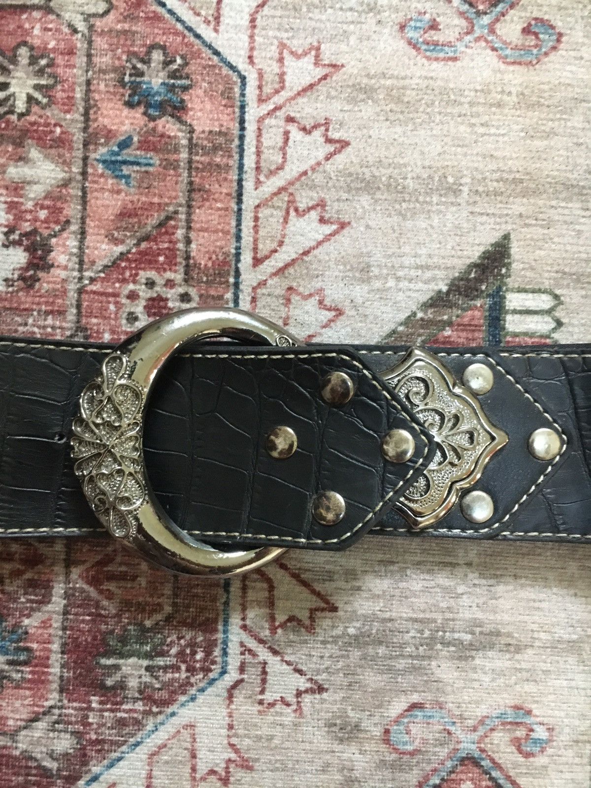 If Six Was Nine × Japanese Brand × Le Grande Bleu (L.G.B.) Egoist Black Croco Belt Size ONE SIZE - 4 Thumbnail