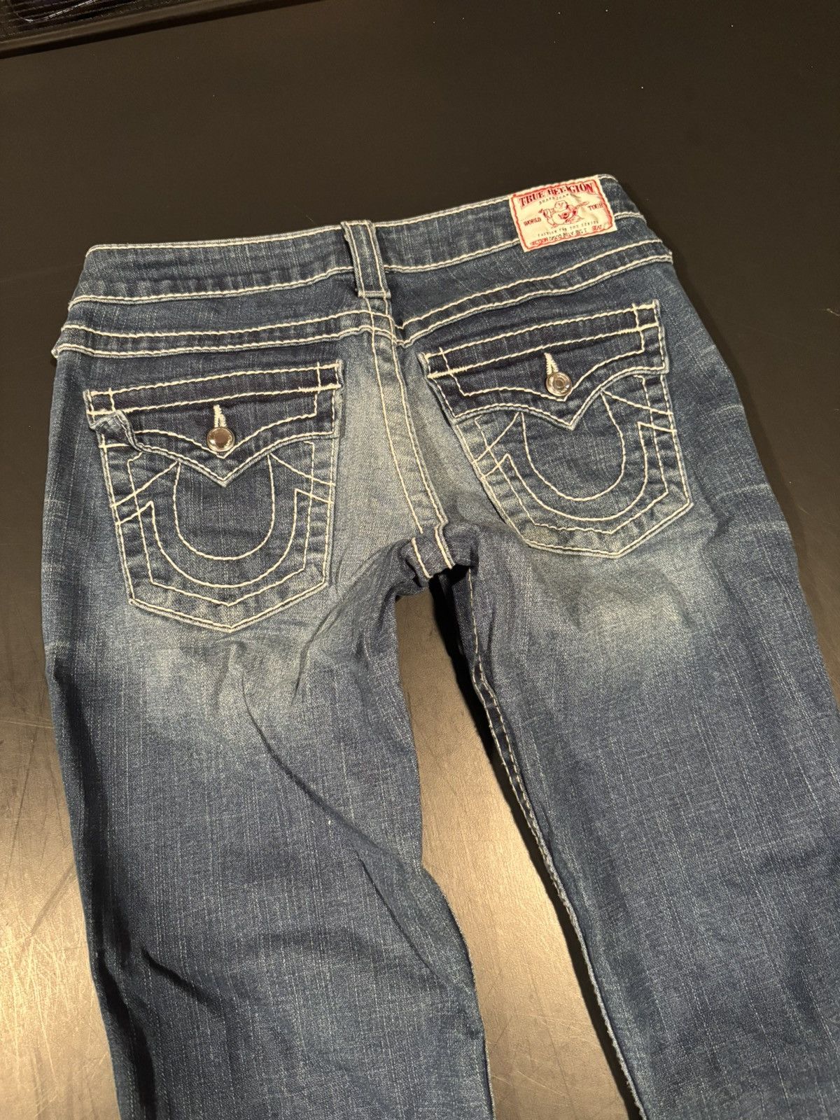 True Religion Rhinestone Detail Y2K True Religion Light Blue Jeans Size 28 Size 28" / US 6 / IT 42 - 2 Thumbnail