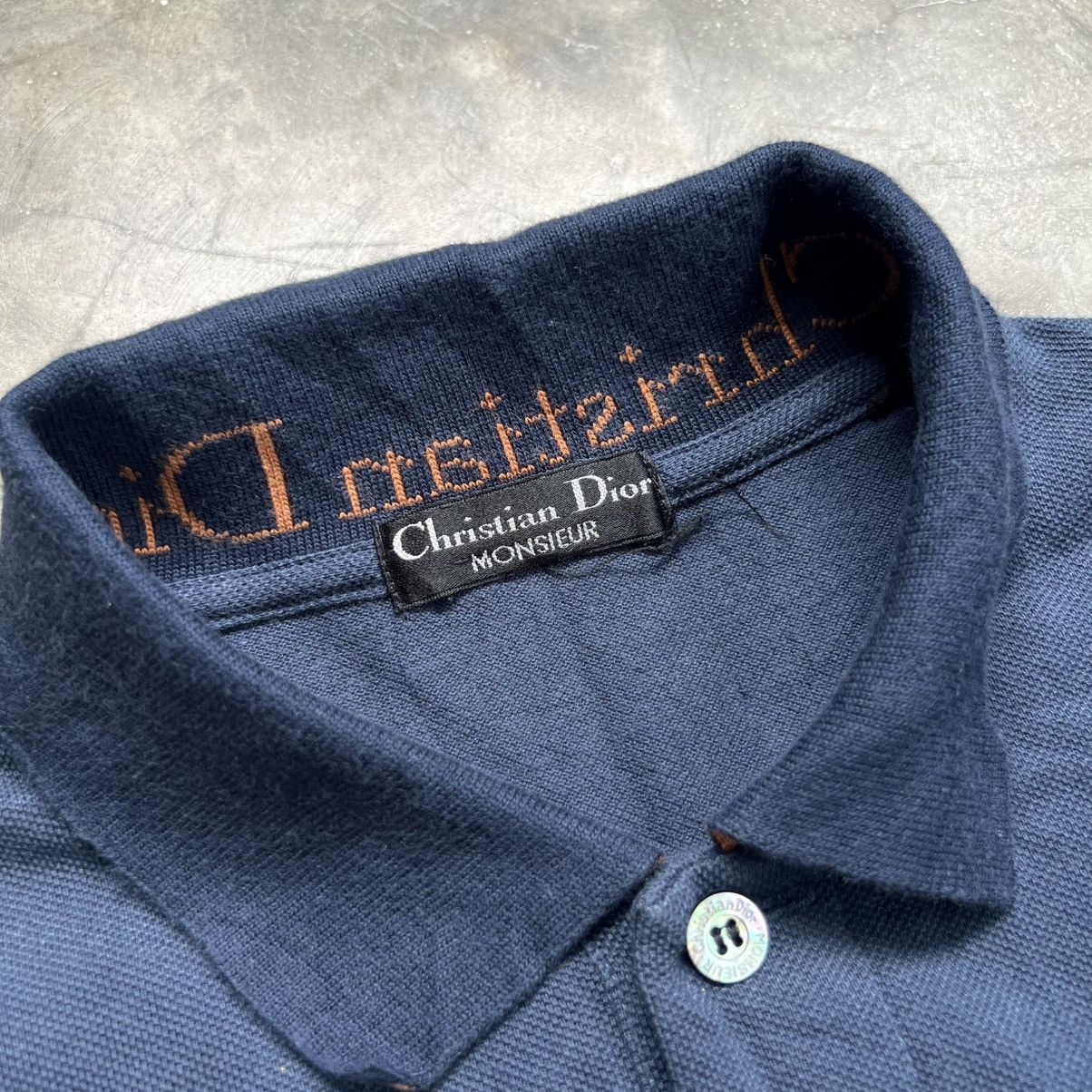 Christian Dior Monsieur Vintage 90s Christian Dior Navy Polos Shirt Size US M / EU 48-50 / 2 - 3 Thumbnail