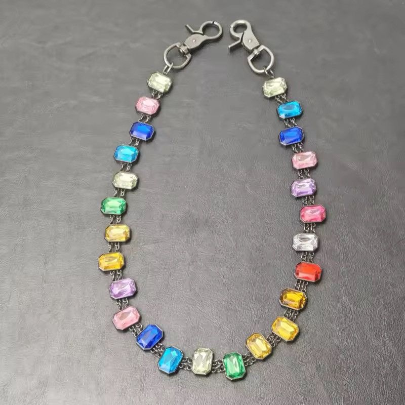 Other Colour Concise Agate Crystal Pants Wallet Chain Size ONE SIZE - 6 Thumbnail