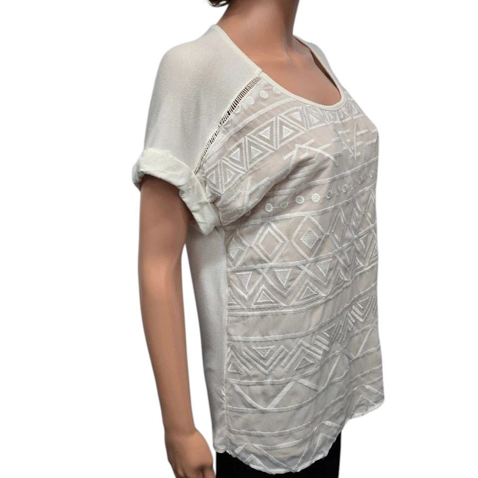 Anthropologie Anthropologie Skies Are Blue Shirt M Patterned Short Sleeve Size M / US 6-8 / IT 42-44 - 6 Thumbnail