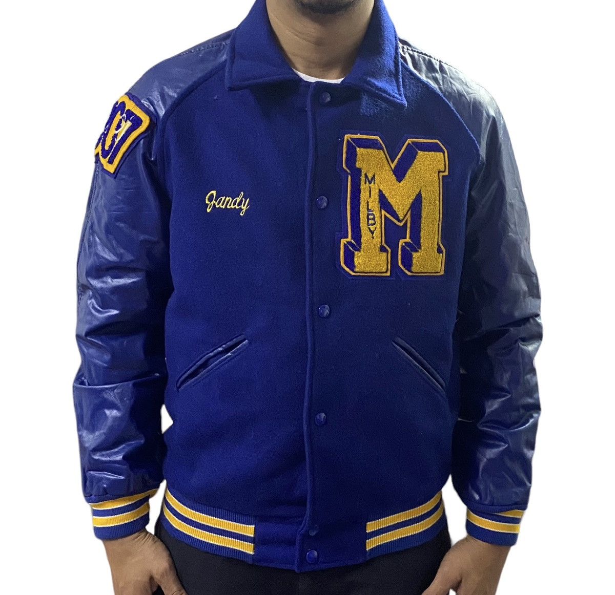 Vintage Vintage J.Faudoa Wool Varsity Jacket Size US S / EU 44-46 / 1 - 2 Thumbnail
