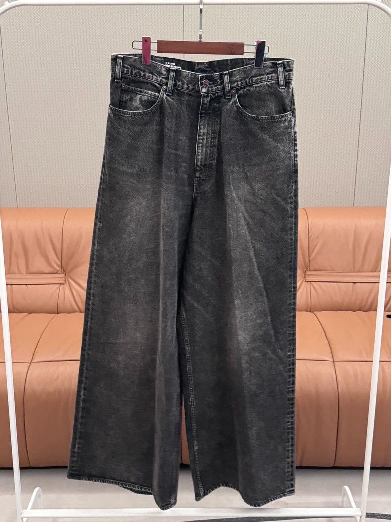Celine celine wide-leg charcoal denim pants Size US 31 - 5 Thumbnail