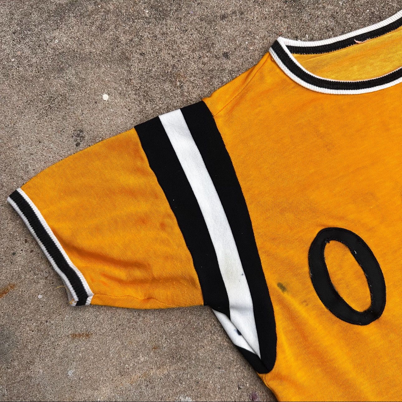 Vintage TRUE VINTAGE Thrashed 50s 60s Durene Jersey Ringer Tee Size US M / EU 48-50 / 2 - 3 Thumbnail