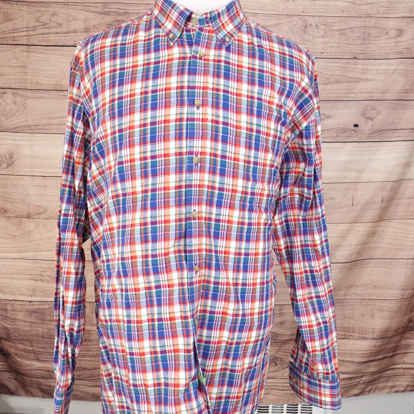 Charles Tyrwhitt Vintage Charles Tyrwhitt Men's 2XL Plaid Linen Blend Casual Button-Down Shirt Size US XXL / EU 58 / 5 - 3 Thumbnail