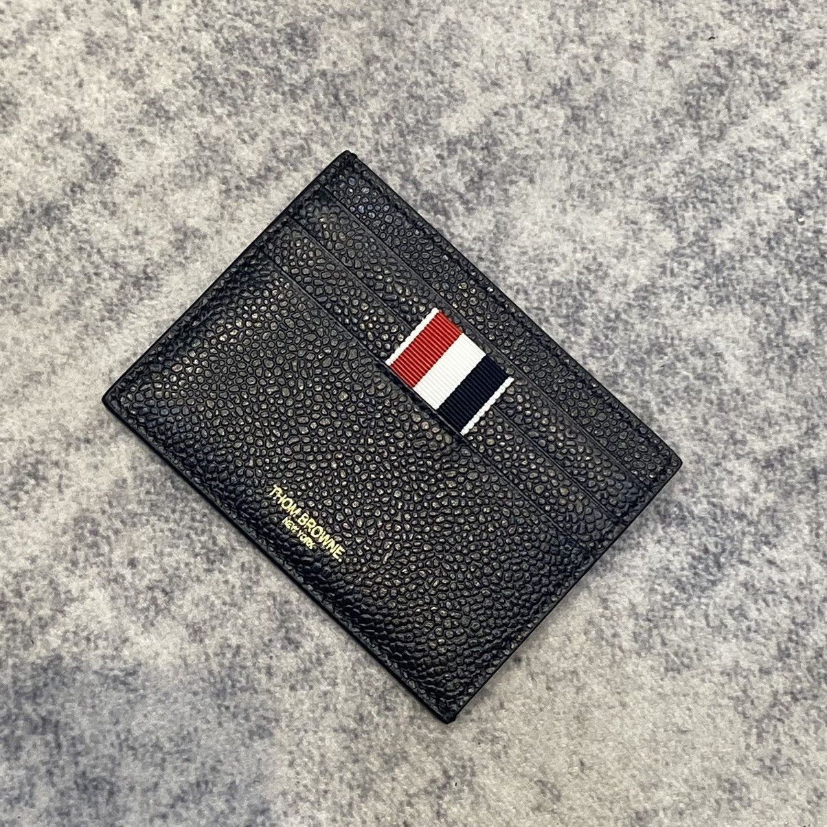 Thom Browne THOM BROWNE Pebbled Leather Card Holder Size ONE SIZE - 2 Thumbnail