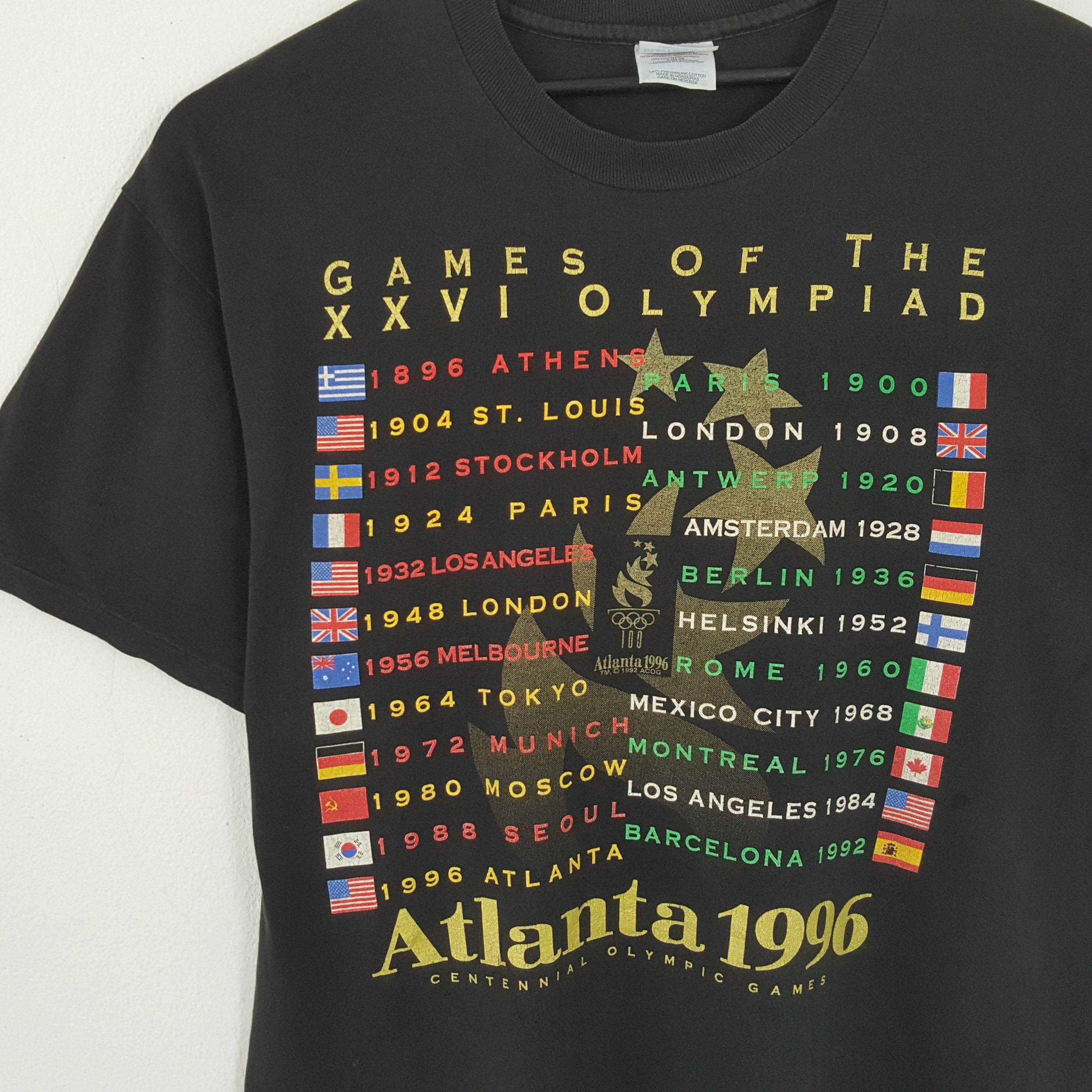 USA Olympics × Vintage OLYMPICS ATLANTA 1996 Vintage Tshirt Size US L / EU 52-54 / 3 - 2 Thumbnail