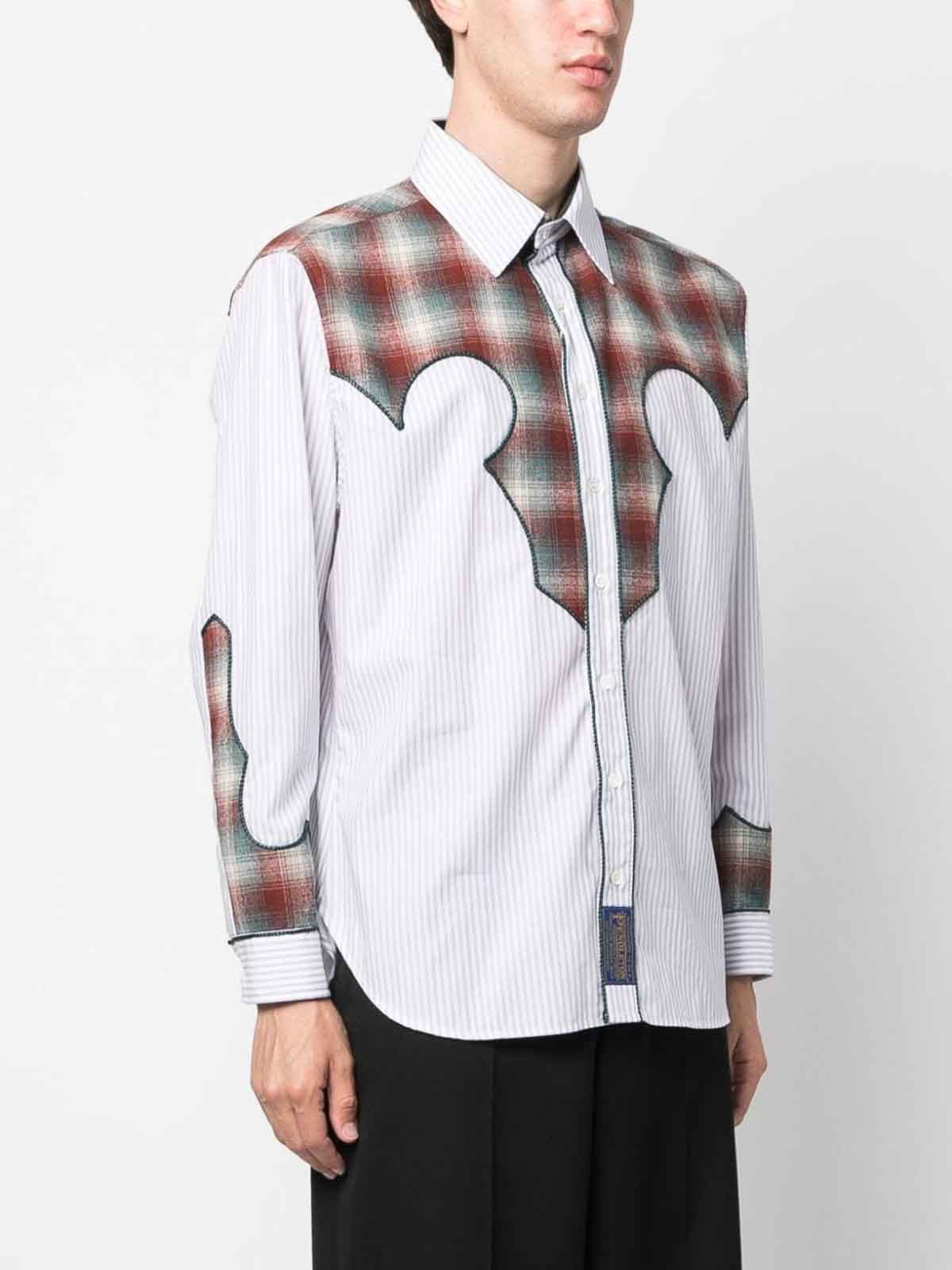 Maison Margiela o1y1124 Long Sleeves Western Style Plaid Shirt In Multicolor Size US S / EU 44-46 / 1 - 5 Thumbnail