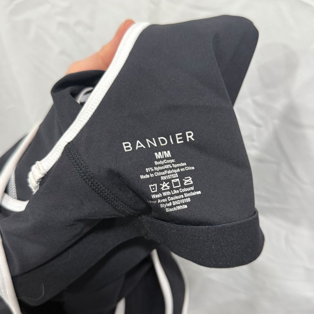 Other Bandier Tempo V-Neck Contrast Seam Playsuit | Sz M Size 30" / US 8 / IT 44 - 4 Thumbnail