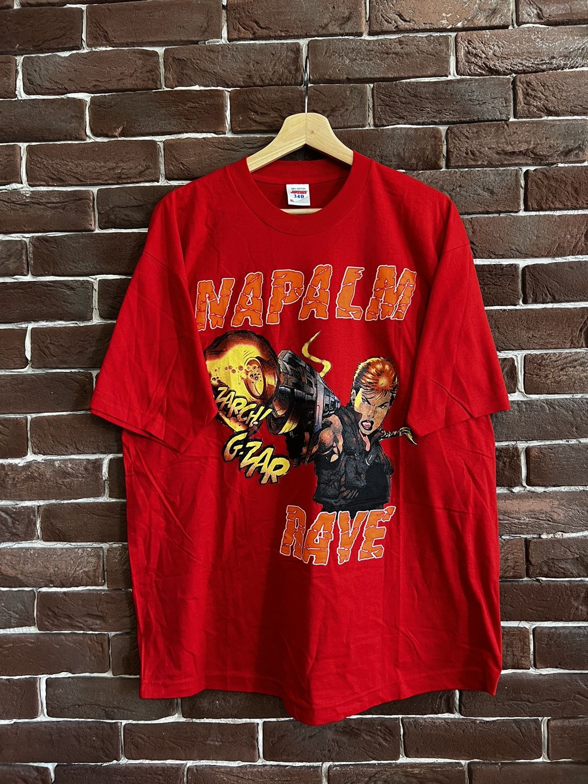 Band Tees Rare 90s Napalm Rave Trance Music Gabber Rave Band Tee XL Re Size US XL / EU 56 / 4 - 1 Thumbnail