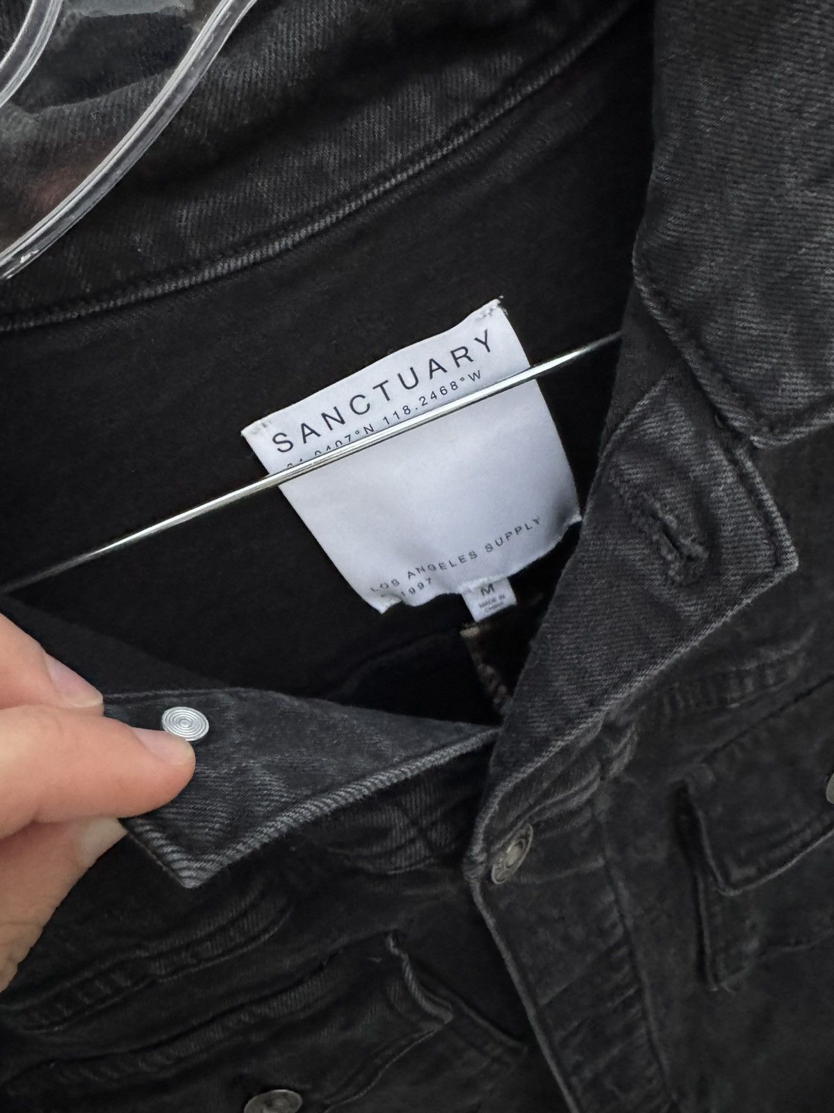 Other Sanctuary black denim jacket Size US M / EU 48-50 / 2 - 3 Thumbnail