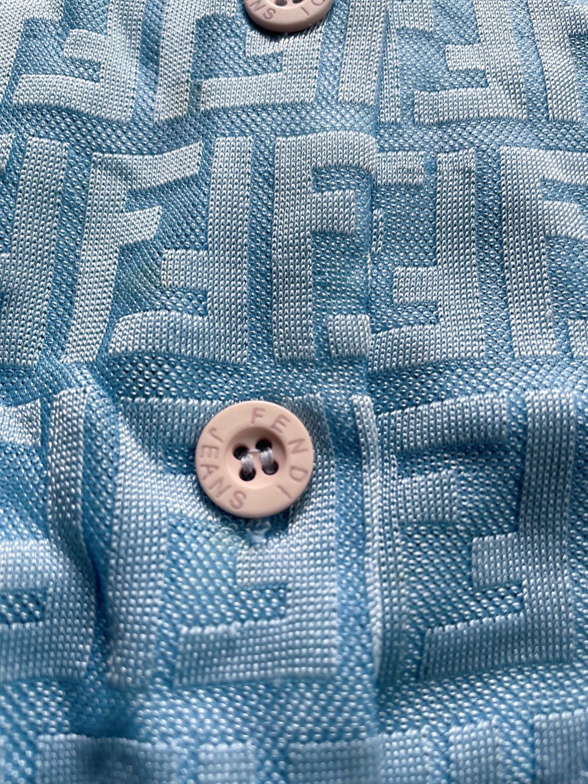 Fendi FENDI MONOGRAM BLUE BUTTON UP SHIRT Size S / US 4 / IT 40 - 4 Thumbnail