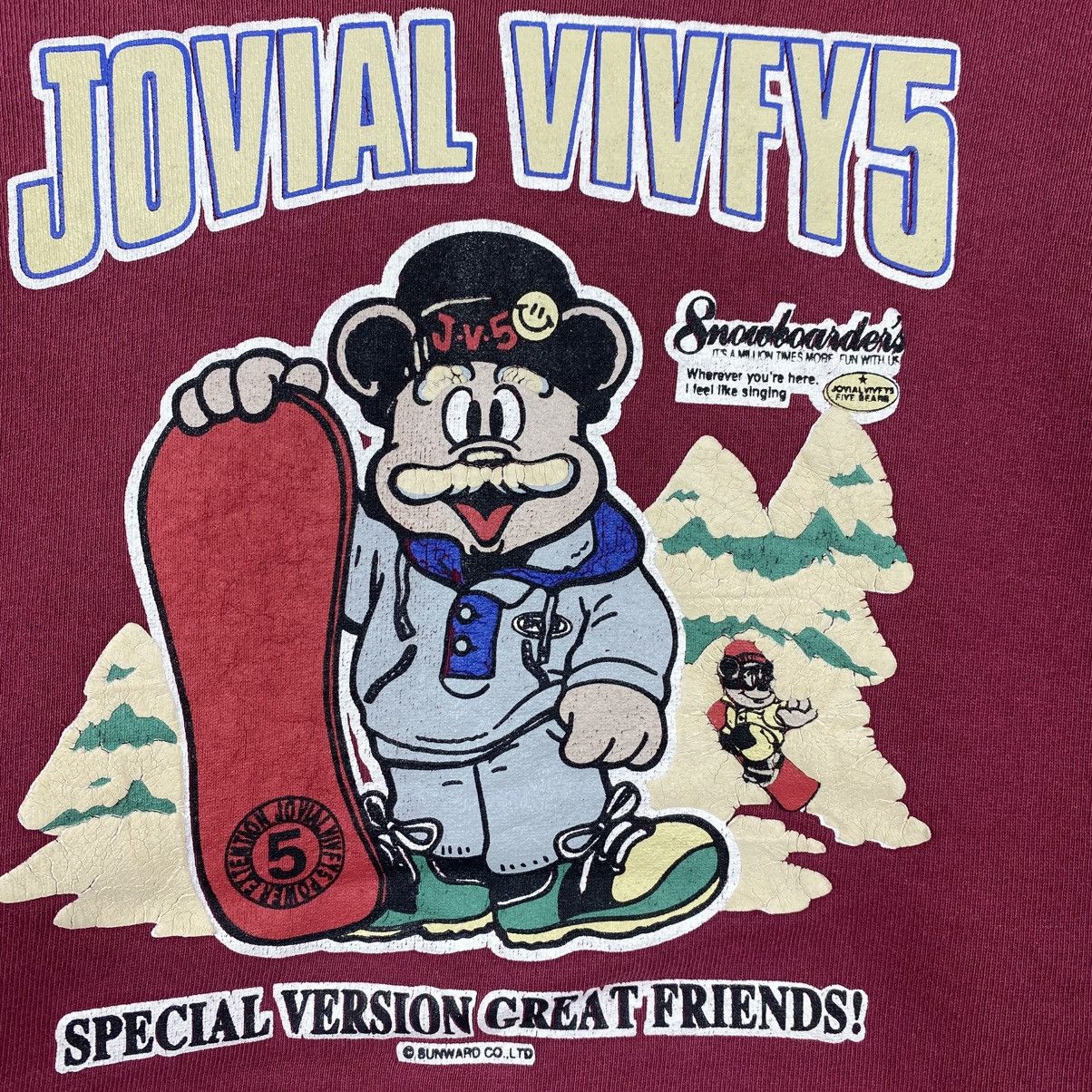 Vintage Vintage 90s Jovial Vivfy 5 Snowboard Bear Hoodie USA Made M Size US M / EU 48-50 / 2 - 5 Thumbnail