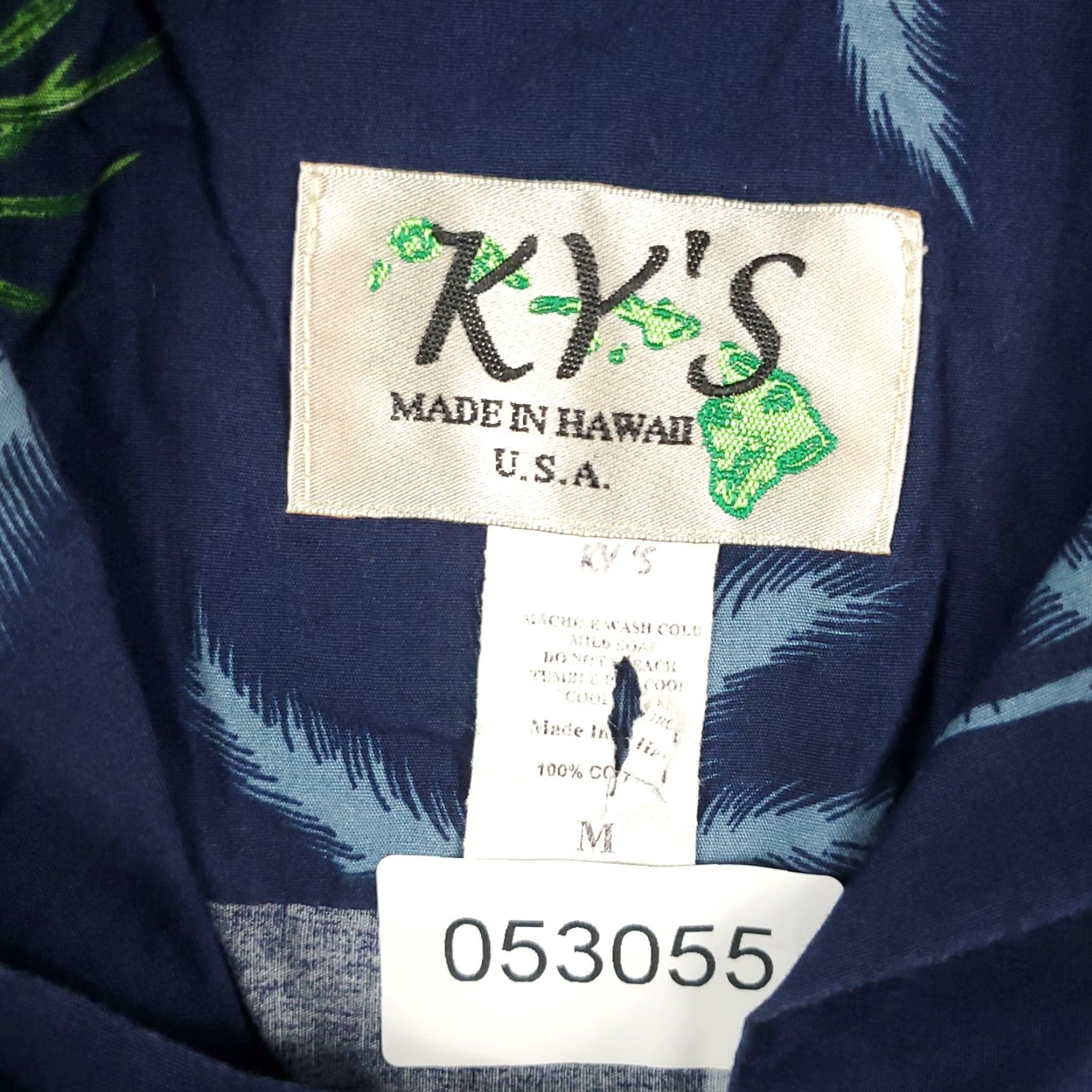 Vintage KY's Hawaiian Button-Up Shirt Mens Medium Blue Floral Collared Cotton Casual Aloha Outdoors Size US M / EU 48-50 / 2 - 6 Thumbnail