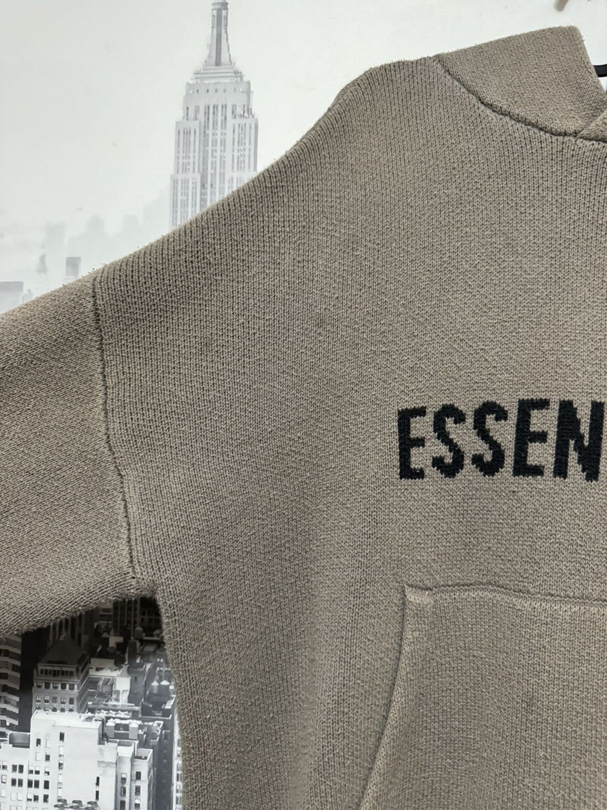 Fear of God 🔥Fear of God Essentials Knit Pullover Hoodie Taupe SZ Small Size US S / EU 44-46 / 1 - 3 Thumbnail