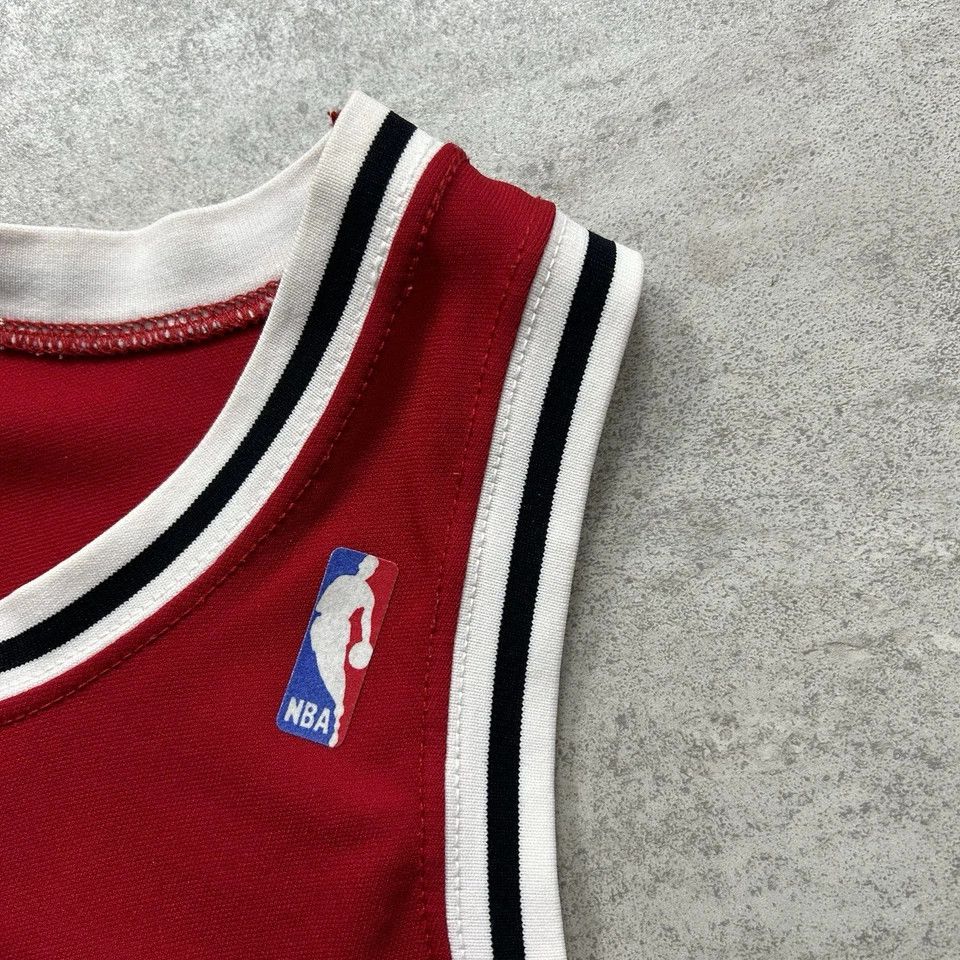 Vintage CHICAGO BULLS MICHAEL JORDAN SAND KNIT JERSEY Sz XL RED Size US XL / EU 56 / 4 - 6 Thumbnail